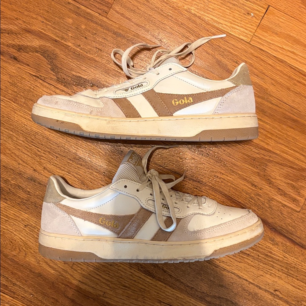 Gola Cream and Brown Sneakers - Picture 3 of 6